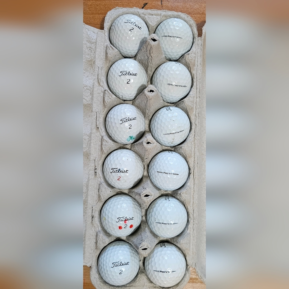 Titleist Pro V Golf Balls One Dozen 12 Balls used